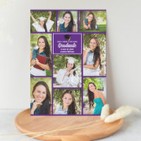 Purple Graduate Photo Collage Modern Graduation