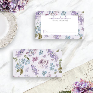 Purple Graduation Advice Cards
