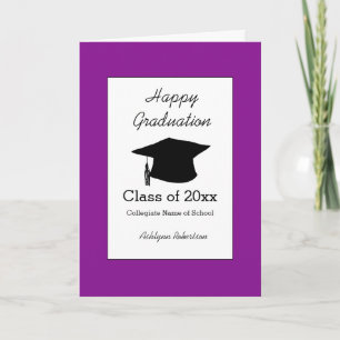 Purple Graduation Class of 2019 Card