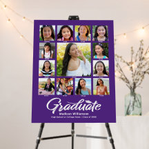 Purple Graduation K–12 Photo Collage Script Modern