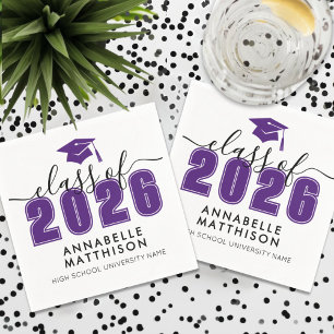 Purple Graduation Napkin