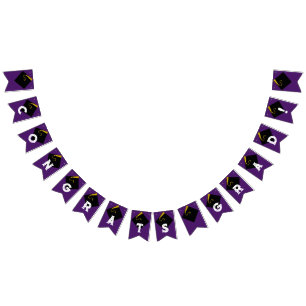 Purple Graduation Party Congrats Decoration Bunting