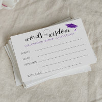 Purple Graduation Words of Wisdom For Graduate