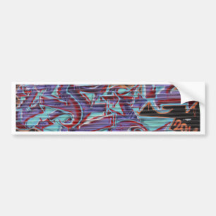 Purple Graffiti on Shutter Bumper Sticker