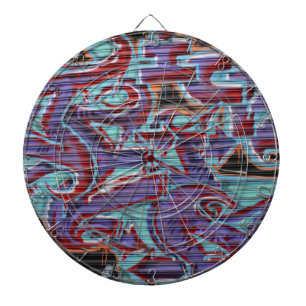 Purple Graffiti on Shutter Dartboard