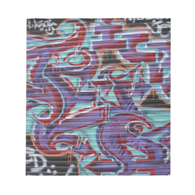 Purple Graffiti on Shutter Notepad (Front)