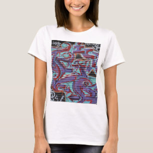 Purple Graffiti on Shutter T-Shirt