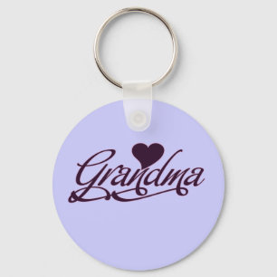 Purple Grandma Key Ring