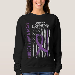 Purple Grandma Lupus Awareness Flag Products Cloth Sweatshirt