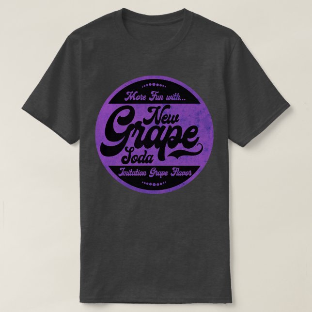 Purple Grape Flavour Soda T-Shirt (Design Front)
