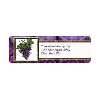 Purple Grape Return Address Label