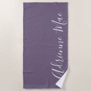 Purple Grape Simply Personalised Beach Towel