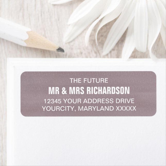 Purple Grape Wedding Return Address Labels (Insitu)