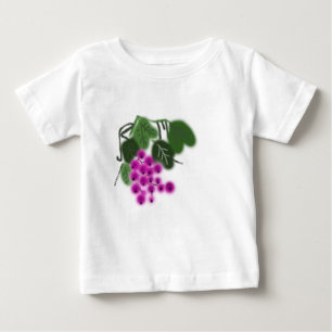 purple grapes and green leaves baby T-Shirt