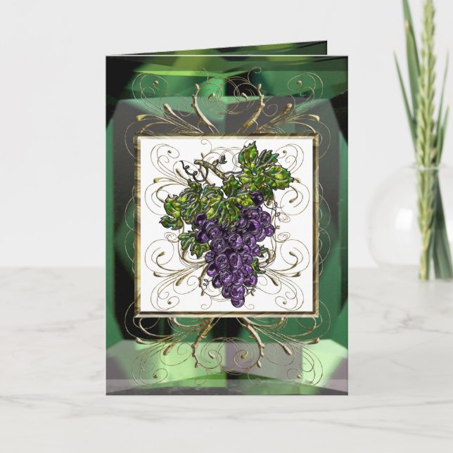 Purple Grapes Card (Front)
