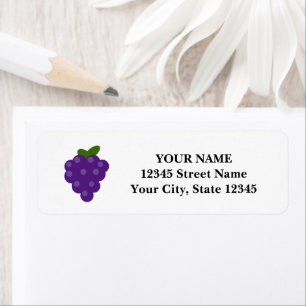 Purple grapes logo custom return address labels