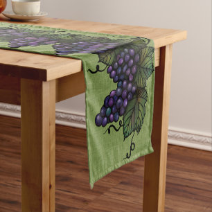 Purple Grapes, Lovely Gift, 14" X 72" Table Runner