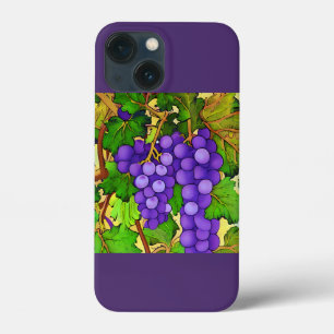 Purple Grapes on a Grapevine iPhone 13 Mini Case