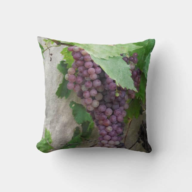Purple Grapes on the Vine Pillow (Front)