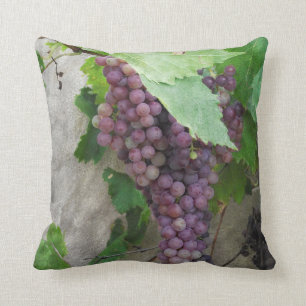 Purple Grapes on the Vine Pillow