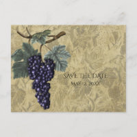 Purple Grapes Vineyard Wedding Event Save The Date