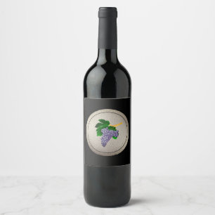 Purple Grapes Wine Label