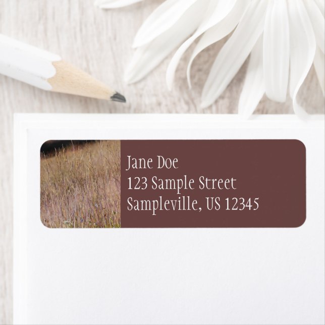 Purple Grass and Wildflowers Return Address Label (Insitu)