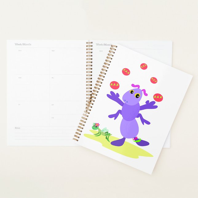 Purple Grasshopper Juggling Fun Creature  Planner (Creator Uploaded)