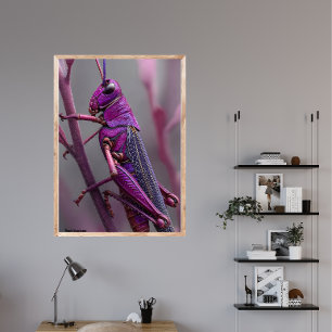Purple Grasshopper Poster
