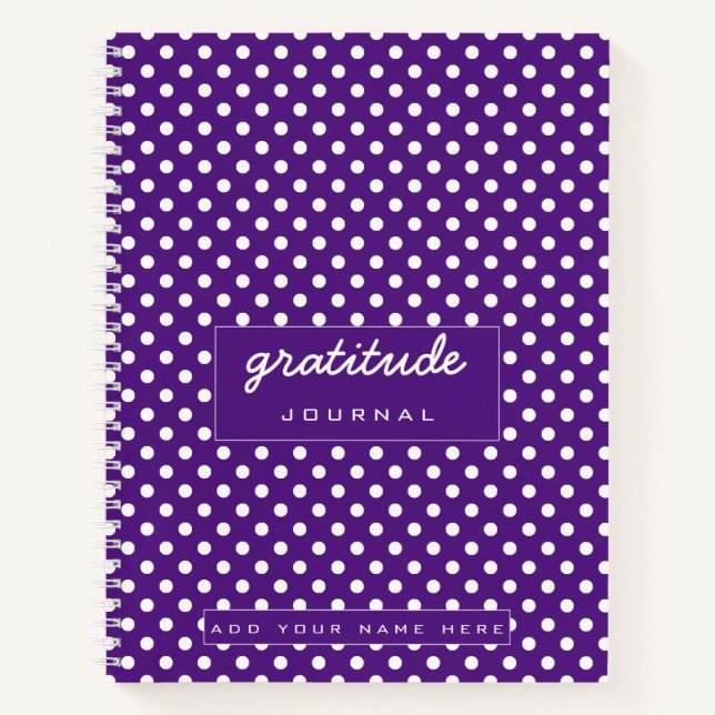 Purple gratitude journal Notebook (Front)