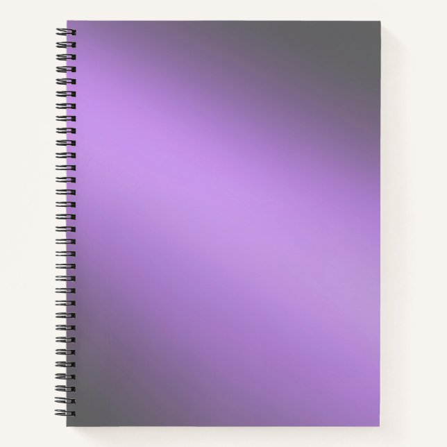Purple Gray  moonlight ombre effect  Notebook (Front)