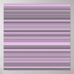 Purple Gray Stripes Poster