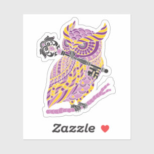 Purple Great Horned Owl