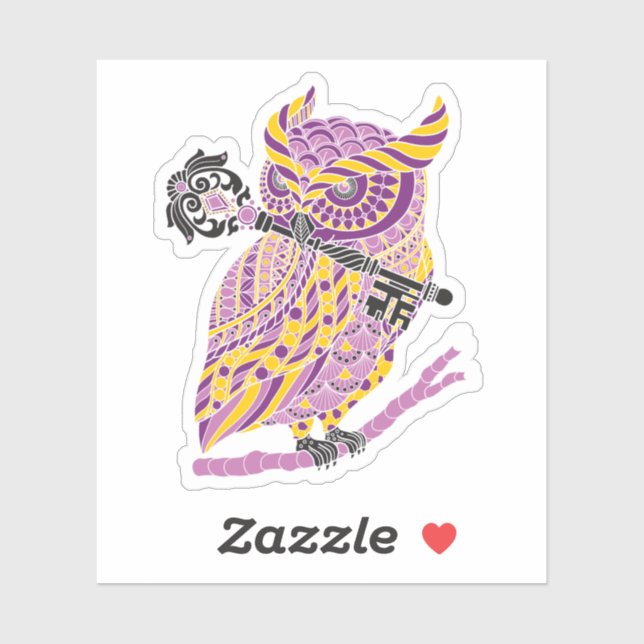 Purple Great Horned Owl (Sheet)