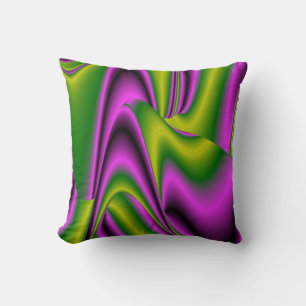 purple green abstract Rainbow-Art Cushion