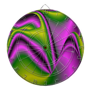 purple green Abstract Rainbow-Art Dartboard