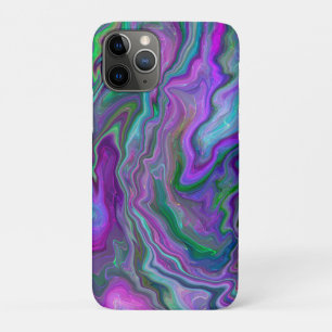 Purple, Green and Blue Fluid Art    iPhone 11 Pro Case