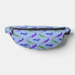 Purple, Green and Blue Salamanders Bum Bags