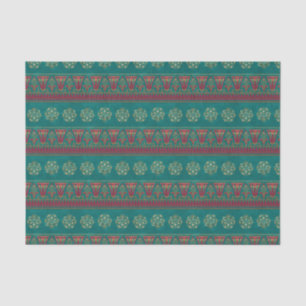 Purple Green and gold Egyptian Tissue Paper