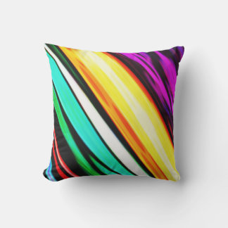 Purple Green And Yellow Abstract 609 Cushion