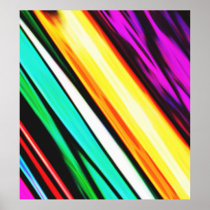 Purple Green And Yellow Abstract 609 Poster