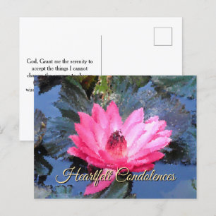 Purple Green Blue Red Floral Serenity Prayer Postcard
