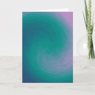 Purple, Green & Blue Swirl Greeting Card