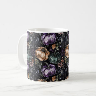 Purple Green Bronze Pumpkins Coffee Mug