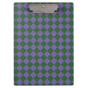 Purple Green Chequered Diamond Pattern  Clipboard