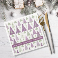 Purple Green Christmas Merry Pattern#25 ID1009