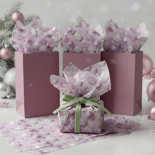 Purple Green Christmas Pattern#20 ID1009 Tissue Paper