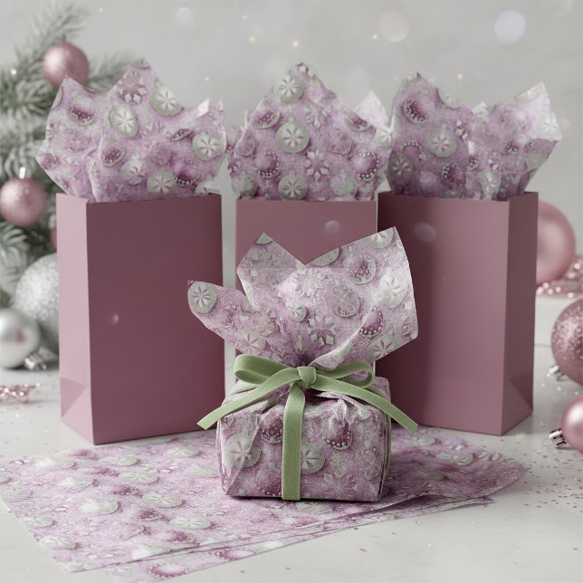 Purple Green Christmas Pattern#20 ID1009 Tissue Paper (Creator Uploaded)