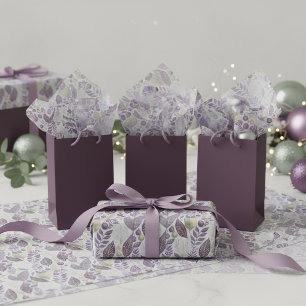 Purple Green Christmas Pattern#21 ID1009 Tissue Paper