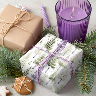 Purple Green Christmas Pattern#26 ID1009 Wrapping Paper